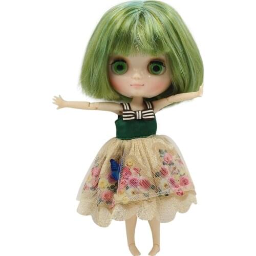 DBS blyth middie doll green hair joint doll shiny face 1/8 doll 20cm anime toy girls gift