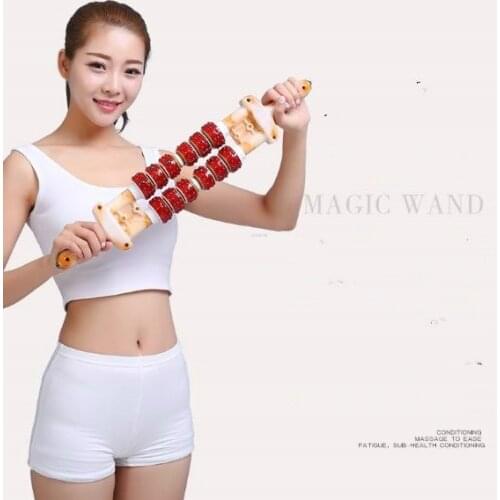 Yoga massage, magnetic therapy, acupuncture 3 in 1 round magic wands roller care meridian multifunctional massage