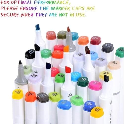 TOUCHNEW 60 Colors Graphic Marker Pen Set Sketch Art Markers Dual Headed Art Pens Painting Drawing Supplies