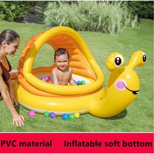 Snail Inflatable Swimming Pool Round Shade Paddling Pool Baby Bathtub PVC Material Inflatable Soft Bottom Swimming Pool