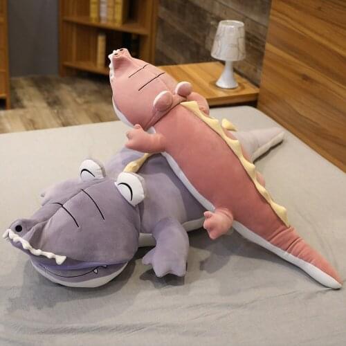 Lovely New Creative Plush Toys Super Soft Stuffed Plush Animals Dinosaur cosplay Crocodile toy Sleeping Pillow Christmas Gift