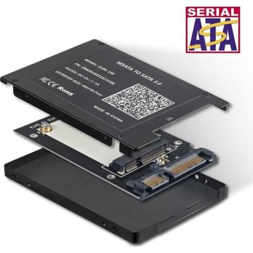 MSATA SSD to 2.5 Inch SATA3 HDD SSD Converter Adapter Card With 7mm Thickness Protective Case