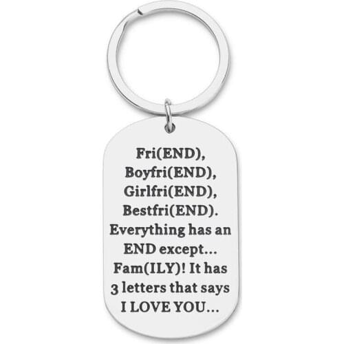 Birthday Gifts Keychain for Him Her Dad Mom Husband Wife Anniversary Keyring Family Gifts for Sister Brother Grandma Grandpa