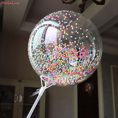 12/18/20/24inch Transparent Balloon Colorful Bubble Balloon Wedding Birthday Party Decors Clear Hlium PVC BoBo Balloons Air Ball