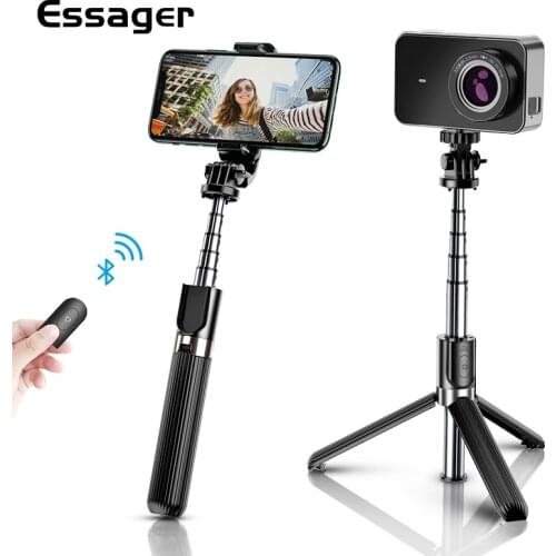 Essager 3 in 1 Selfie Stick Tripod Bluetooth Remote Control Portable Self Selfiestick Flexible Tripod Monopod For iPhone Xiaomi