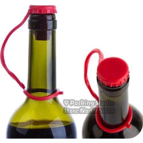 Anti-lost Silicone Bottle Stopper, Hanging Button Red Wine Beer Cap Plug Wine stoppers bar tools 200pcs/lot