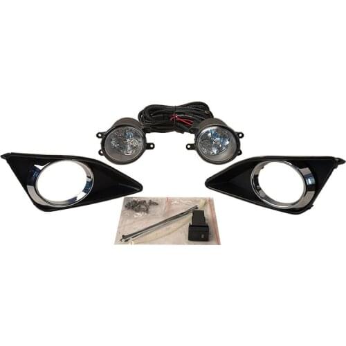 Suitable for Toyota COROLLA ALTIS 2008 2009 2010 front bumper LED fog lamp with switch wire group plating lamp frame bulb H11