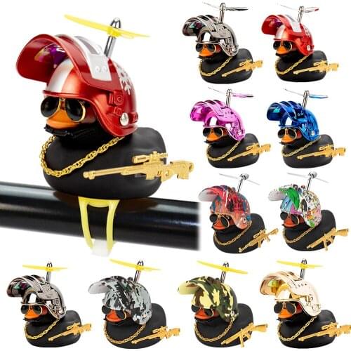 Luminous Standing Duck with Level 3 Helmet Small Black Duck Road Bike Motor Helmet Riding Cycling Accessories