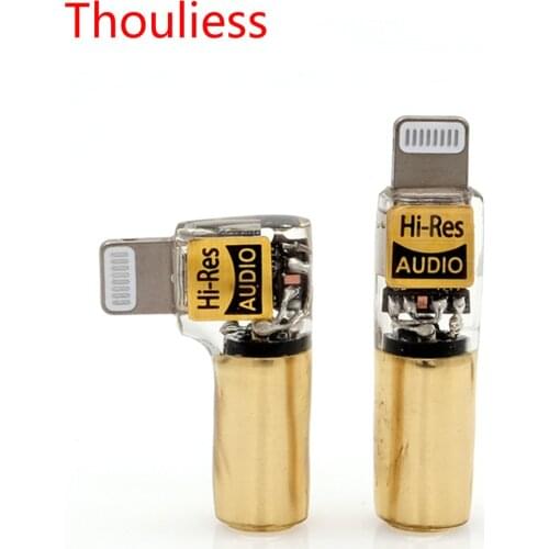 Thouliess one pcs DAC Decoder Chip Adapter for iphone lightning Connector Jack Earphone Amplifier