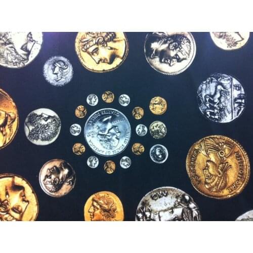 Fabric cotton african Laces fabric coin painting print apparel sewing fabric african fabric animal print money pattern fashion