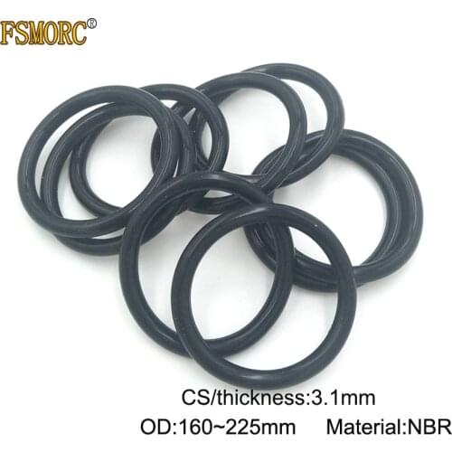 20pcs 3.1mm Thickness Nitrile Rubber O Rings OD 160 165 170 175 180 185 190 195 200 205 210 220 225mm NBR o ring sealing Gasket