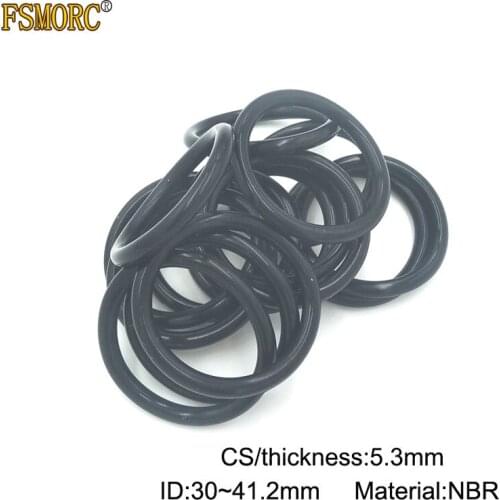 50pcs 5.3mm Thickness CS Nitrile Rubber O Rings ID 30 31.2 32.5 33.7 34.5 36.5 37.5 38 38.7 40 41.2mm NBR o ring sealing Gasket