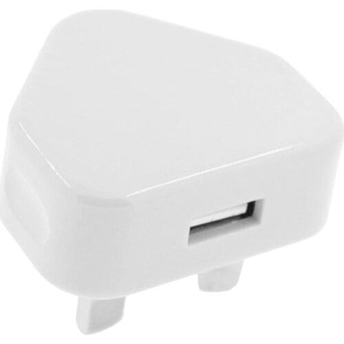 USB Plug Adapter Charger Power Plug Wall Socket USB Ports for Phones Tablets Chargeable Devices for Travel Home UK Plug 3 Pin