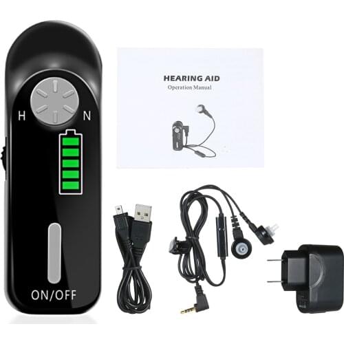 AXON Hearing Aid Sound Amplifier Rechargeable Ear Hearing Aids Hearing Assistance with Headphones 8 Earplugs for Adults Elderly