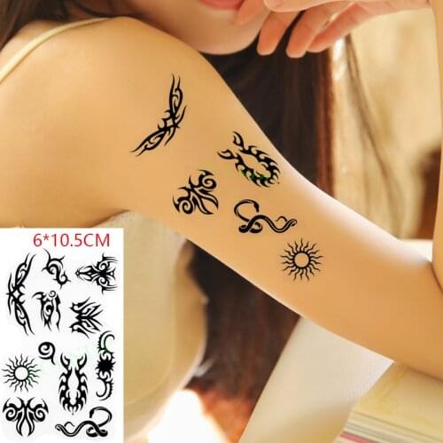 Waterproof Temporary Tattoo Sticker ins sun spider snake butterfly insect cool Body Art flash tatoo fake tatto for Women Men