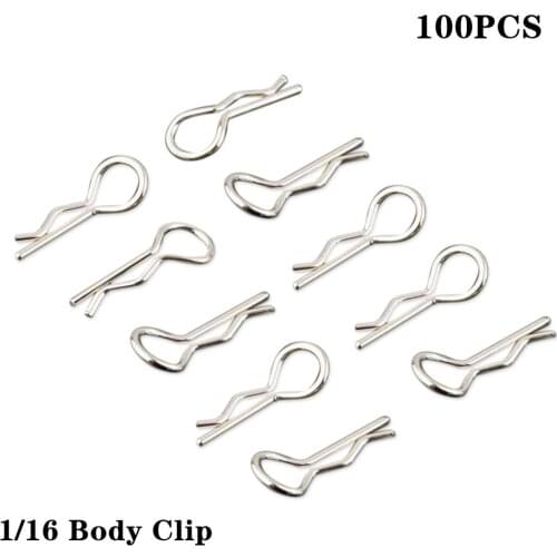 High Quality 100PCS Stainless Body Shell Clip Pin Body Clips Pins For HSP RC 1/16 Buggy Truck HSP Traxxas Vehicles RC Car Parts