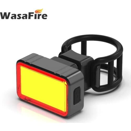 USB Rechargeable Bike Rear Light COB LED Gravity Sensing Smart Brake Bicycle Taillight 4 Modes MTB Cycling Safety Warning Lamp