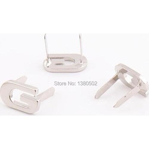 50pcs/lot G shape 11*10mm garment rivets 2 claws DIY Apparel Sewing tool