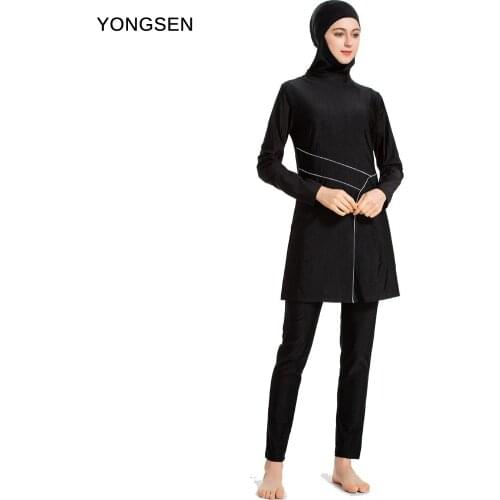 YONGSEN Women Modest Hijab Plus Size Burkinis Muslim Swimwear swimming clothes Islamic Wear Bathing Suit Beach Full Coverage Swi