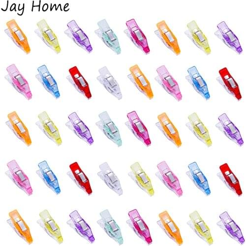 20/40Pcs Multicolor Plastic Clips Quilting Sewing Clips Fabric Binding Quilter Clamps for Patchwork Sewing DIY Craft Wonder Clip