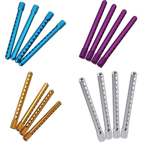 4PCS 102037 Gold Yellow Aluminum RC1:10 Alloy Body Post Mounts for HSP Road Racing Model Car Upgrade