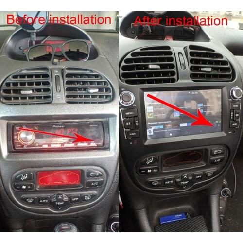 Android 9.0 DVD Stereo Multimedia 9‘’ For Peugeot 206 Radio GPS Navigation Video Auto Audio Navigation Head