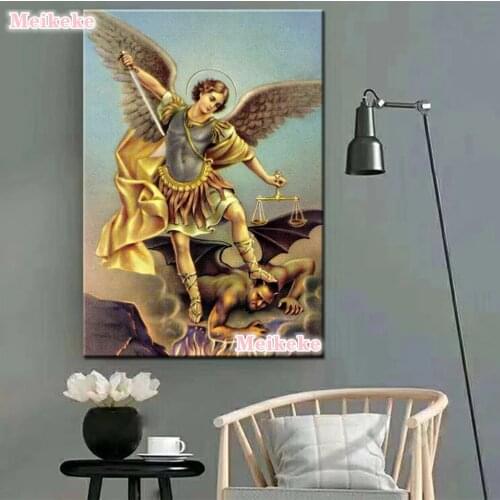 Angel & Devil DIY 5D Diamond Painting Diamond Embroidery Resin Drill Full Squareround Diamond Mosaic Picture Rhinestone