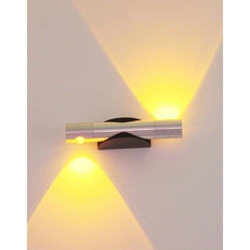 Aluminum LED Wall Lamp AC85-265V Indoor & Outdoor Wall Light Surface Mounted Cold/Yellow/Green Lighting Garden LED Porch Light