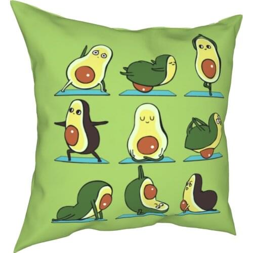 Avocado Yoga Pillowcase Soft Polyester Cushion Cover Decorations Tropical Fruit Pillow Case Cover Home Wholesale 45*45cm