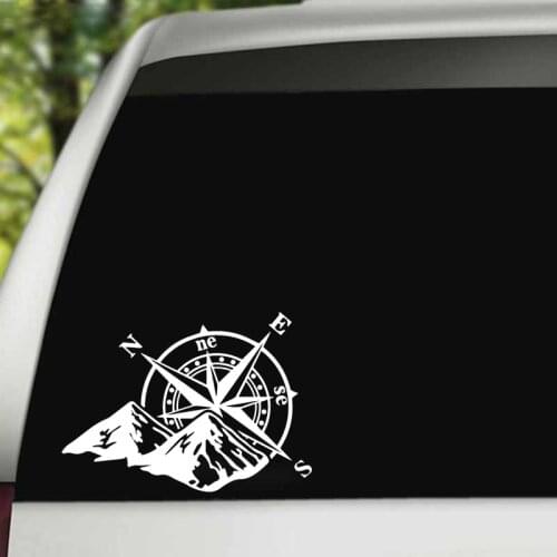 Car Personality Compass Car Stickers Car Creative Scratches Reflective Stickers Nautical Compass Mountain Stickers Decoration