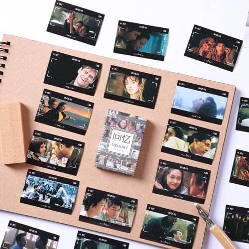 30Pcs/Pack Retro Film Movie Memory Thank You Mini Stickers Ablum Diary Scrapbooking Label School Supplies Bullet Journal n960