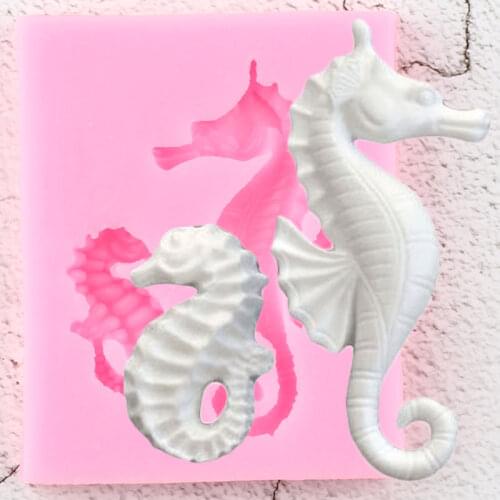 Sea Horse Silicone Mold Seahorse Fondant Molds DIY Cake Decorating Tools Chocolate Gumpaste Mould Candy Polymer Clay Resin Molds