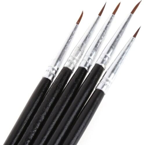 5Pcs Excellent Quality Nylon Hair Brush Hook Line Pen Artist Watercolor Acrylic Painting Drawing Art Pen Paint Brush Nylon Brush