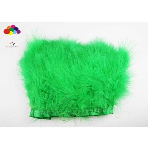2 meter turkey feather green trim ribbon 15-20cm/6-8in wide skirt wedding dress party DIY crafts carnival