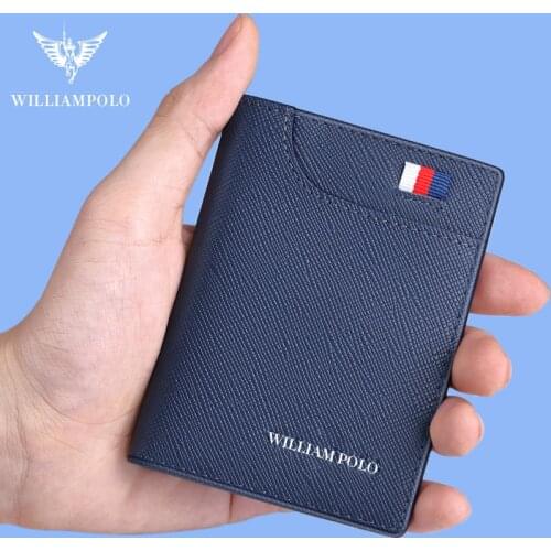 Men Small wallet men Mini purse Genuine Leather Soft Slim Card Holder Cowskin Thin luxury wallet men short luxury brand gift
