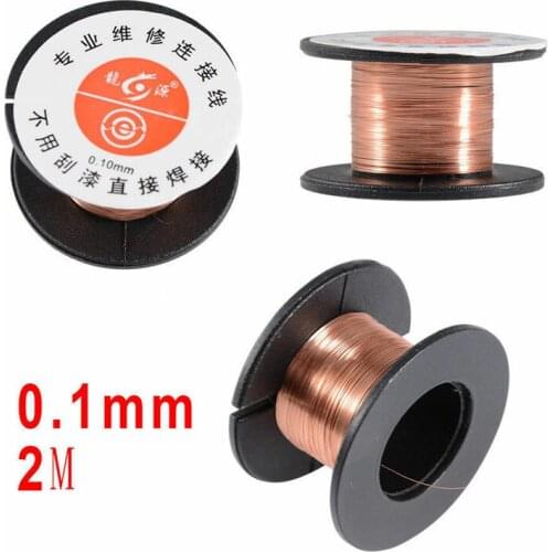 5PCS 2M Length 0.1MM Diameter Copper Soldering Wire Solder Enamelled Repair Reel Welding Wire DIY Copper Enamelled Wire Tools