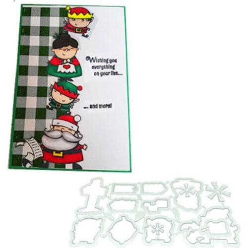 Santa Claus Metal Cutting Dies and Stamps 2020 DIY die for Scrapbooking & Stamping greeting Card making Crafts embossing Dies