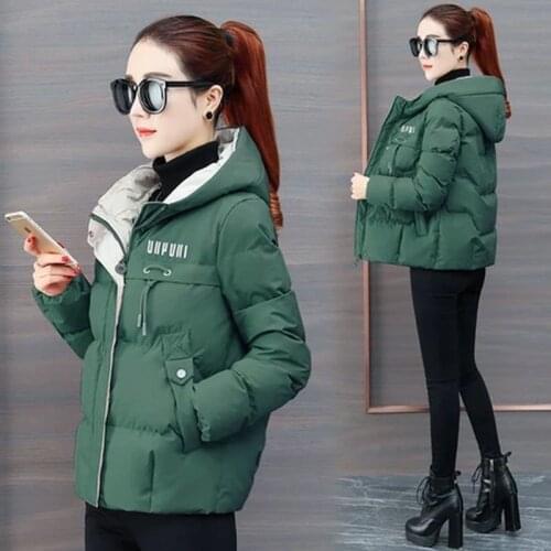 2020 New Plus Size Winter Jacket Women Short Parkas Coat Hooded Thick Down Cotton Padded Clothes Female Jacket Outerwear b665