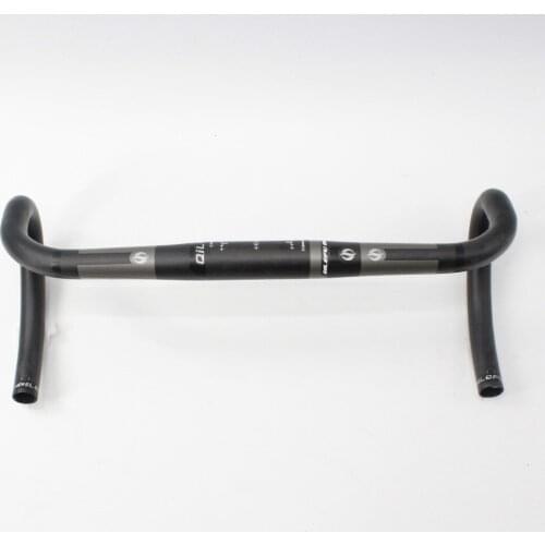 New gray QILEFU Road bike matte UD full carbon fibre handlebar circular tube shape bicycle bent bar 31.8*400/420/440mm Free Ship