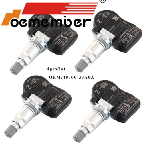 OEMEMBER 4pcs Car Tire Pressure Sensor 40700-3JA0A TPMS Monitoring System 40700-3JA0B For Nissan Infiniti 407003JA0A 433Mhz
