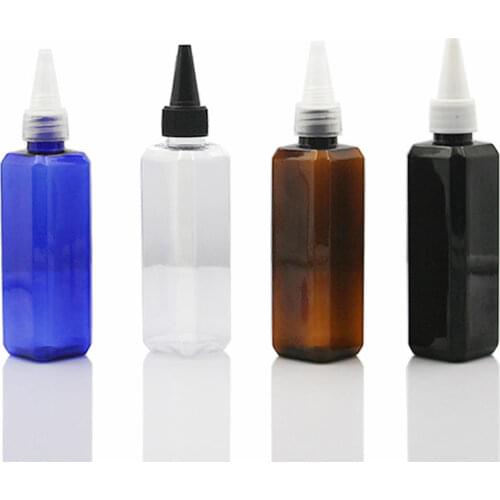 100ml Plastic Needle Tip Dropper Bottle Luxury Colorful Cosmetic Packaging Container For Travel Empty Squeeze Bottle 30pcs/lot