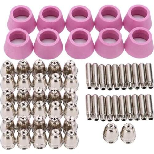 Plasma Cutting Torch Consumables Kit Electrode Contact Tip Ceramics Nozzle For AG60/SG55