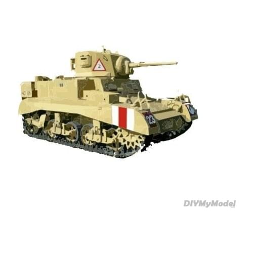 DIYMyModeI Us m3a3 tank simple version DIY Handcraft Paper Model KIT Handmade Toy Puzzles Gift Movie props RU(Origin)