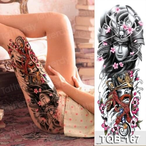 Sexy temporary tattoos large women girls body tattoo leg thigh stickers fish dragon waterproof fake tatoo arm sleeves big size