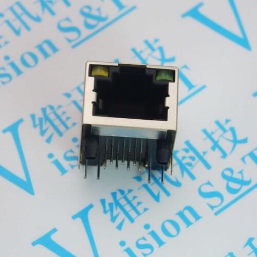 RJ45 Socket Net Export 56 Bring Lamp Crystal Head Seat 8P 8C Cable Interface Bring Shield Bring Elastic