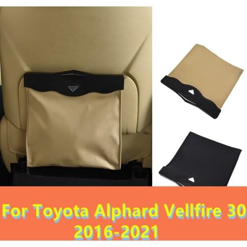 Foldable Car Seat Back Hanging Bag Trash Bag Holder Back Seat Car Trash Bin Garbage Bag For Toyota Alphard Vellfire 30 2016-2021