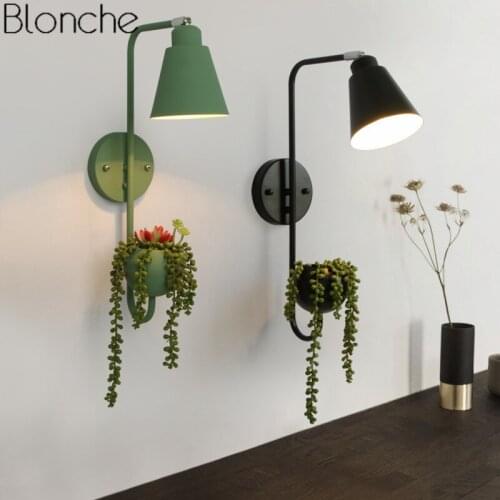 Nordic Plant DIY Wall Lamp Modern Led Wall Light Fixtures Dining Room Bedroom Bedside Lamp Home Decor Sconce Lighting Luminaire