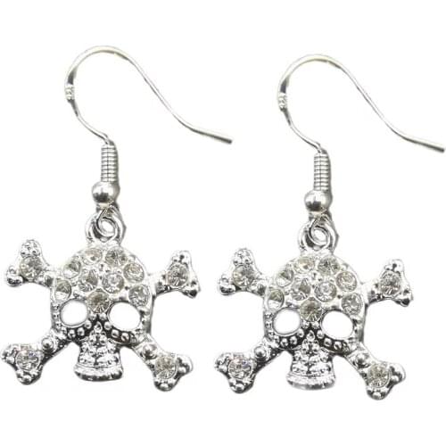 2020New!!! Ladies Crystal skull Bijoux Statement Earrings For Women Earring Fashion Jewelry(ERN1011)