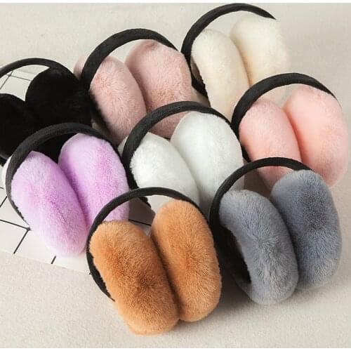 Faux Rabbit Fur Warmer Protector Ladies Earmuffs Autumn Winter Warm Comfortable Unisex Skiing Fur Headphones Antibruit Cute