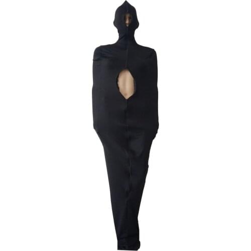 Unisex Mummy Suit black Spandex Mummy Suit Outfit Costumes Unisex Sleeping Bag With Internal Arm Sleeves Halloween Cosplay Suit